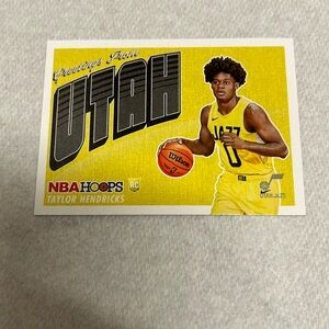 Rookie card of the 2023 #9 overall NBA draft pick Taylor Hendricks of Utah Jazz